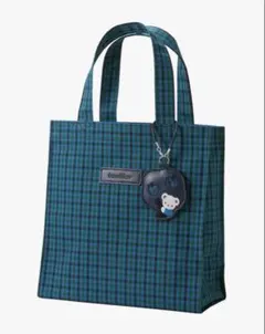 新品未使用　小サイズ familiar ファミリア トートバッグ チェック 青
