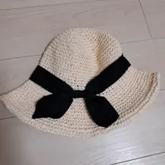 Ray BEAMS アイボリー ストローハット