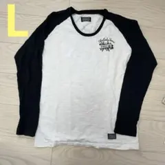 STOOGE & CO ラグラン長袖カットソー スカルプリント Lのサムネイル