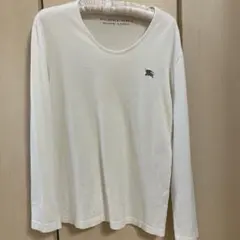 バーバリーブラックレーベル　メンズ2 白長袖Ｔシャツ
