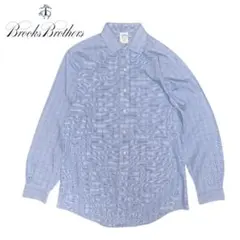 BROOKS BROTHERS ブルー グレンチェック コットン 長袖シャツ
