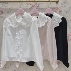 evelyn エブリン ビジュー襟ブラウス