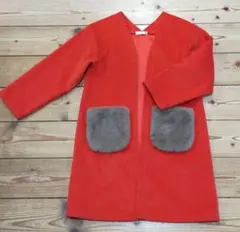 ブランシェス BRANSHES ファーポケットカーディガン130センチ