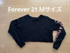 Forever 21 長袖 クロップド丈 スウェット ブラックのサムネイル