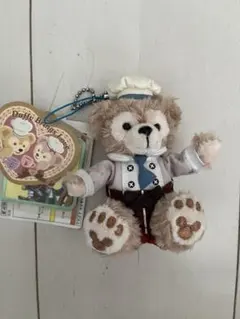 ディズニー　ダッフィーぬいぐるみストラップ　パティシエ風コスチューム