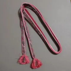 帯締め 子ども用 濃ピンク 七五三 着物 昭和レトロ ヴィンテージ