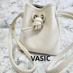 最終セール◆VASIC ヴァジック◆ボンドミニ レザー バケット　巾着 ホワイト