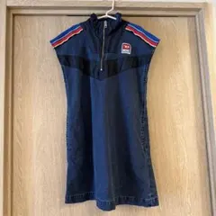 DIESEL デニム ノースリーブ ワンピース ハーフジップのサムネイル