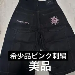 NOREMID デニムパンツ ブラック 刺繍 - メルカリ