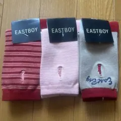 EASTBOY キッズ靴下セット 赤 ピンク グレー　M(16〜18)