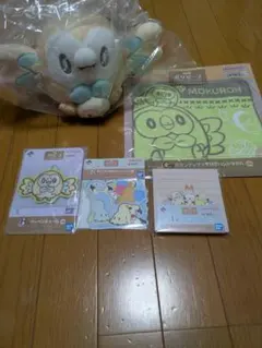 か*読様 ①ポケピース ポケモン 一番くじ モクロー5点セット