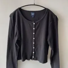 GAP リブ素材 ボタン付き 長袖カーディガン