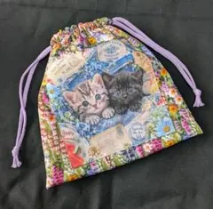 ✨️イベント品✨️❣️巾着袋　猫　パネルC　ハンドメイド