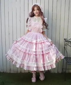 ♥ Chalmiere シャルミエール メイジージャンパースカート ピンク 
