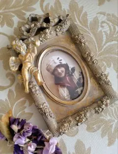 ♥アンティーク調天使のフォトフレーム　難あり