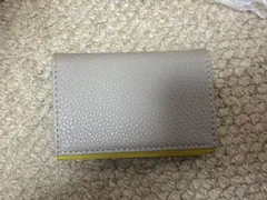 【美品】名刺入れ カードケース バイカラー イエロー グレーのサムネイル