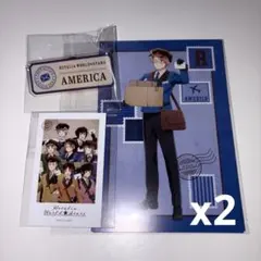 ヘタリア アメリカ ポストカード アクリルバッジ カード