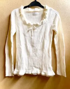 フリル&レース♡スクエアネック ニット トップス