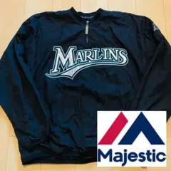 majestic マジェスティック 野球 MLB マーリンズ ナイロンジャケットのサムネイル