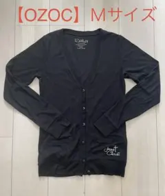 【OZOC】 カーディガン 長袖　ロング　 黒 Mのサムネイル