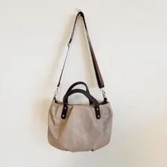 期間限定割引2way コロンとしたフォルム パンチング ショルダー モカベージュ