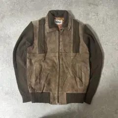 70-80s Repage スエード×ニット zip-up blouson 本革のサムネイル