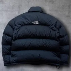 00s ノースフェイス ヌプシ センターロゴ ダウンジャケット 黒 L 肉厚