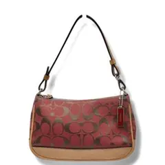 極美品 COACH ワンショルダーバッグ アクセサリーポーチ シグネチャー
