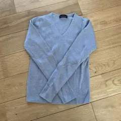 値下　グリーンレーベル　ニット　ウール100% グレー