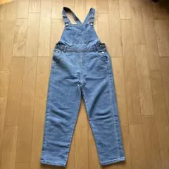 サロペット デニムオーバーオール ジーンズ ブルー　L ポケット　紐調整可