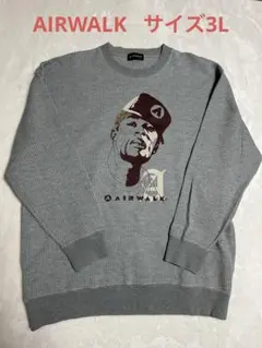 AIRWALK トレーナー 3L グレー　ビジュー付き！