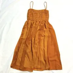 アーバンリサーチロッソ シフォン キャミワンピ オレンジブラウン フリーサイズ