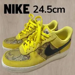 美品 NIKE ナイキ エアフォースワン スネークスキン イエロー 24.5cm