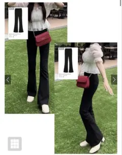 GRL ストレッチフレアパンツ[cu34] 定価2499円
