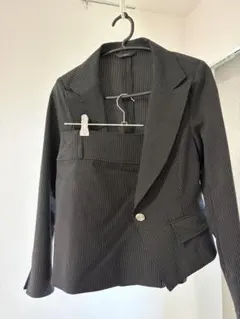 キャバドレス ブラックストライプ テーラードジャケット