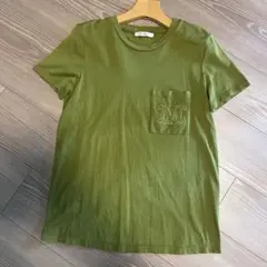 MaxMara 半袖Tシャツ ポケットロゴ刺繍 オリーブグリーン カーキのサムネイル