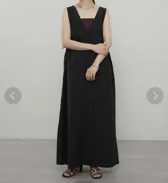earthy ナイロン2WAYギャザージャンスカ ブラックのサムネイル