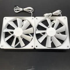 NZXT製PCケースファン ホワイト ２個セット