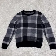 美品　ブラックレーベルクレストブリッジ　ニット　セーター　チェック柄　人気色