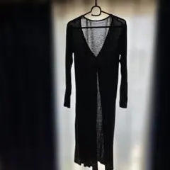 ブラック ロングカーディガン