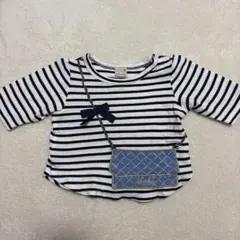 プティマイン ポシェット風7分袖カットソー