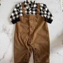 チェック柄ロンパース 70cm
