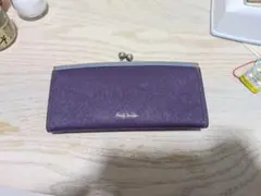 Paul Smith がま口 長財布 パープルのサムネイル