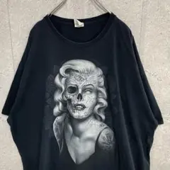 フルーツオブザルーム　スカル　マリリンモンロー　ブラックTシャツ 3XLのサムネイル