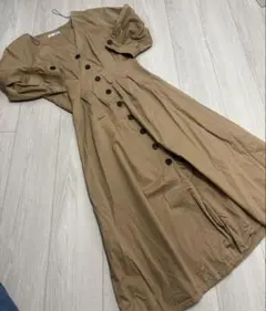 ZARA trf collection ベージュ シャツワンピース