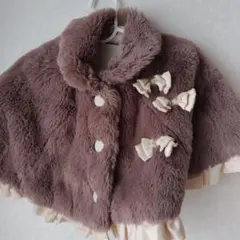 プティマイン　2way襟リボンファーケープ　フリーサイズ