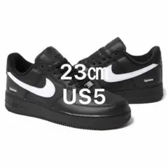 Nike Air Force 1 Supreme ブラック/ホワイト23センチ