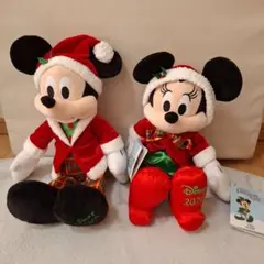 ディズニー 2024 クリスマス ぬいぐるみ ミッキー ミニー
