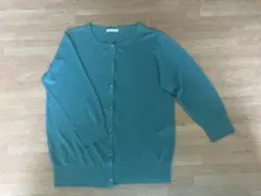 CINEMA CLUB カーディガン 七分袖 グリーン M