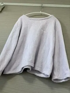 パジャマ　もこもこ　パープル　紫　セット　ルームウェア